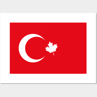 Turkey / Canada Flag Mashup Posters and Art